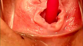 close-up filming of pink pussy masturbation leading to explosive orgasm