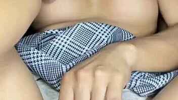 innocent petite babe masturbates wet pussy in miniskirt 😘 homemade solo fun