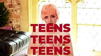 curious teen neighbor strips teases and cums hard for you