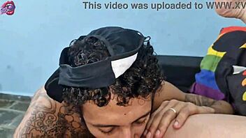 mysterious lactating puta moans on black cock