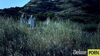 hey babe, wanna watch us lick pussies in the forest?