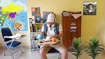 torcelini student strips lingerie in geography class teasing shaved pussy lips