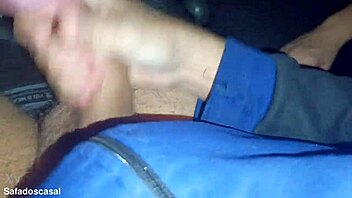 Amateur friend blows huge load in car blowjob – she loves sloppy sucking cock!