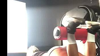 athletic ass workout turns into steamy fitness massage session 💪🍑