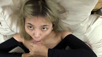 Indonesian Wife Sucks Cock In New Lingerie But Spits Cum