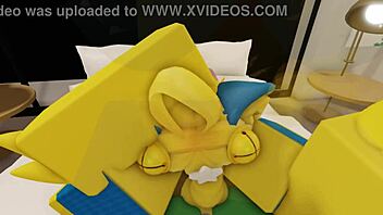 furry couple goes wild fucking with big cocks and tits in roblox house