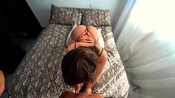 horny woman wakes to hard cock deepthroating moans for rough pounding