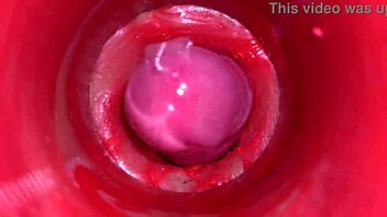 camera inside pussy captures powerful cum creampie asmr in 4k!