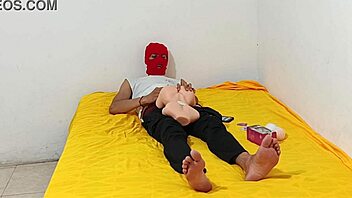 my best friend sets up this torso so i can stroke my flaccid cock daily like the slut she craves