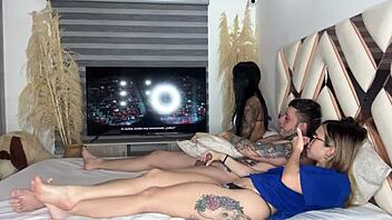 hey girlfriend's best friend sucks my huge cock so good