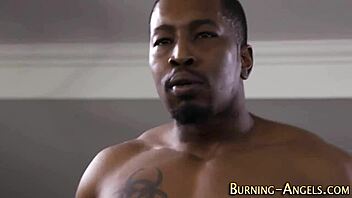 My inked goth face gets filled with hot jizz double