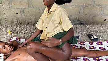 virgin babe learns cowgirl riding on big black cock missionary style