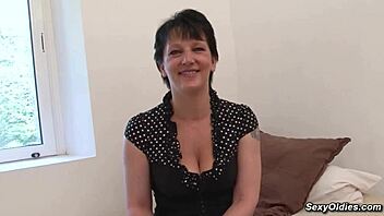 busty french milf takes hard dick deep in pussy and ass