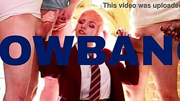 naughty british college girl sucks big cock in lingerie cosplay 😈🍆