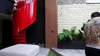 i pound my boss's muscular latina's tight ass outdoors pov