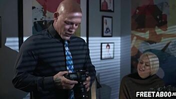 Hot Blonde MILF Fucked Hard in Real Photoshoot Full Movie Creampie