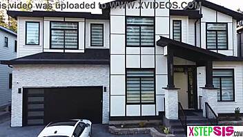 Big ass teen teases bro with hardcore pov fuck