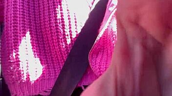 i can't stop flashing my huge juicy tits while driving around town