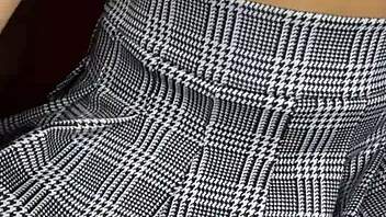 innocent petite babe masturbates wet pussy in miniskirt 😘 homemade solo fun