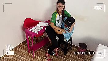 Student Pounds Teacher Desk in Wild Classroom Bang!