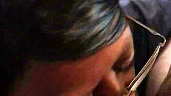 Black woman eagerly sucks white cock load