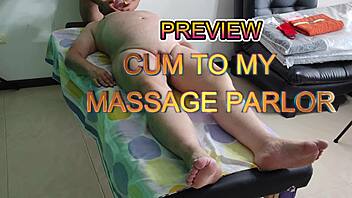 Cum to agarabas and olpr massage parlor for big cock fun