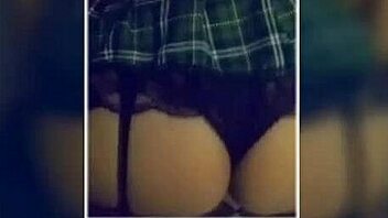 schoolgirl puta begs for verga ends with bent over doggystyle creampie