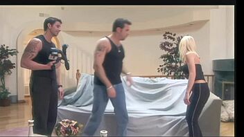 allysin chayne's big tits bounce during couch doggystyle boning