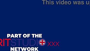 two british girls stroke lucky fan's cock with handjob fun