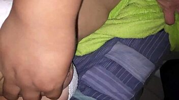 Latina milf whore strips lingerie teasing dirty talk in ripped clothes frenzy