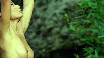 naked flexible milf yoga instructor daniella smith stretches body outdoors