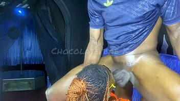 stage slut african teen strips and sucks during wild performance tease