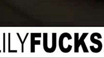 lily and dani daniels play lesbian in black lingerie