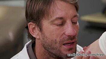 Horny busty blonde slut fucks doctor as hubby watches 😈👅💦