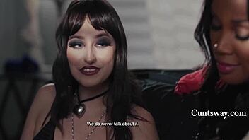 Two Girls Lick Cunts with Hitachi as Lana Small August Skye Penny Barber Help Ghost