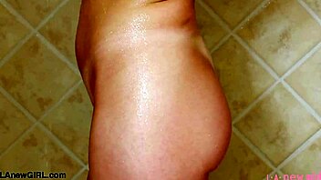 i took a steamy shower as teen blonde model