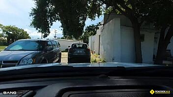 Thick Blonde Milf Bent Over Fucked Hard by Roadside Cock