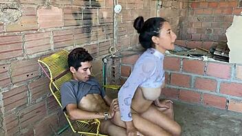 Fucked My Friend's Brunette Girlfriend Hard Doggystyle Missionary Interracial!