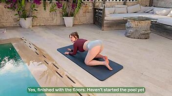 oh god, this big tit milf cheats hard with the gardener!