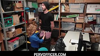 hot milf krissy lynn dominates young thief with pervofficer pussy power