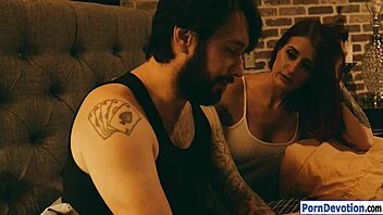 gorgeous TANA LEA SUCKS BIG COCK deepthroat then FUCKS hard with tattoos everywhere