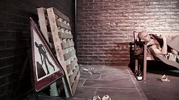 lisa rose's milf ass takes double cock pounding in dark alley