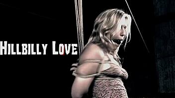 Bound Sub Gagged Choked Fingered In Rough BDSM