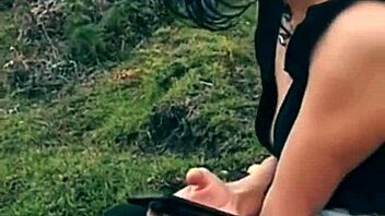 petite latina bends over for stranger's outdoor doggy in public thrill