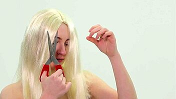 submissive bitch shaved bald while dominated in hardcore session