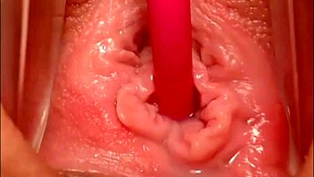 close-up filming of pink pussy masturbation leading to explosive orgasm