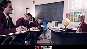 Busty Dee Williams, crave teacher gangbang by four guys?