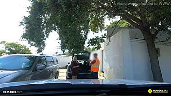 Thick Blonde Milf Bent Over Fucked Hard by Roadside Cock