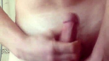 bashing big balls while stroking thick cock hard