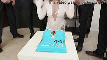 BIRTHDAY ORGY WRECKS JULIA NORTH WITH ANAL FISTING DAP DEEPTHROAT PEE SQUIRT!